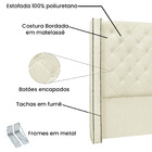 Cabeceira Casal 1 40m Vicenza Linho Pérola - Pallazio