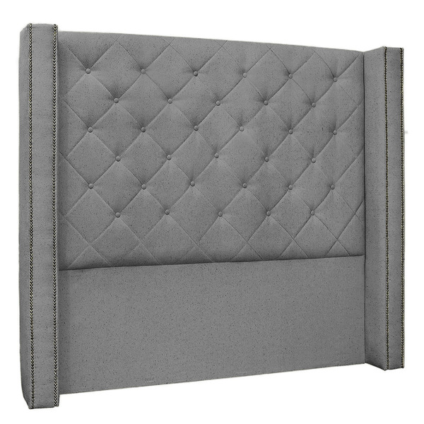 Cabeceira Casal 1 40m Vicenza Linho Rústico - Pallazio - Cinz