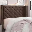 Cabeceira Casal 1 40m Vicenza Veludo - Pallazio - Marrom