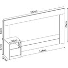 Cabeceira Casal 1 Mesa De Apoio London Demóbile Amendola Touch