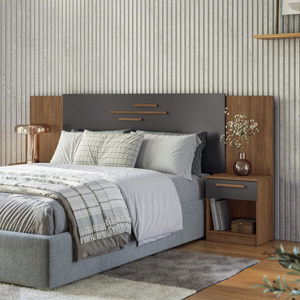 Cabeceira Casal 2 Gavetas 256cm Loanda Santos Andirá