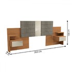 Cabeceira Casal 2 Gavetas Canela - Kappesberg