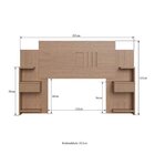 Cabeceira Casal 2 Mesas De Apoio Ônix Decibal Avelã