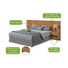 Cabeceira Casal 2 Mesas De Cabeceira Like - Lopas Amendoa Cle