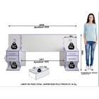 Cabeceira Casal 4 Gavetas New Magistral Nogueira