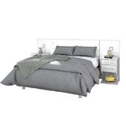 Cabeceira Casal 4 Gavetas New Magistral Zanzini Branco Ártico