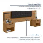 Cabeceira Casal / Queen 160cm 2 Mesas De Cabeceiras Com Led C
