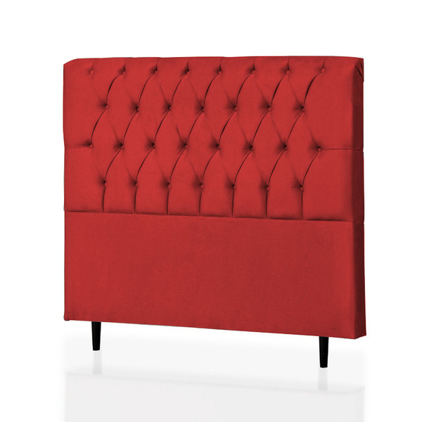 Cabeceira Casal  Baby 140 Cm Suede Vermelho - D A Decor