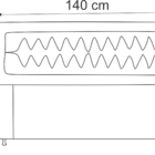 Cabeceira Casal  Bianca 140 Cm Suede Vermelho - D A Decor
