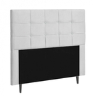 Cabeceira Casal  Strass Jordania 140 Cm Courino Branco - D A