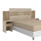 Cabeceira Casal Agar Nogal/vanilla