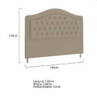 Cabeceira Casal Ághata P04 140 Cm Suede - Amarena Móveis - Be