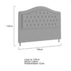 Cabeceira Casal Ághata P04 140 Cm Suede - Amarena Móveis - Ci