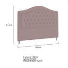 Cabeceira Casal Ághata P04 140 Cm Suede - Doce Sonho Móveis -