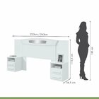 Cabeceira Casal Ajustável Com 2 Mesas De Cabeceira Novitá móv