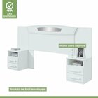 Cabeceira Casal Ajustável Com 2 Mesas De Cabeceira Novitá móv