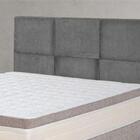 Cabeceira Casal Ajustável Lorena De 140 E 160 Cm Sued Cinza