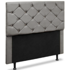 Cabeceira Casal Alemanha 140 Cm Suede Cinza - D A Decor