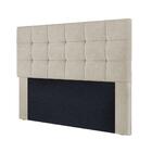 Cabeceira Casal Ana Veludo Marfim 1,40m