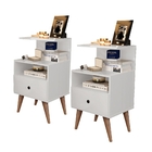 Cabeceira Casal Areia Com Mesas De Cabeceira Sour Branca