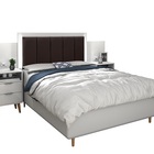 Cabeceira Casal Atenas Branco/café - Vitamov