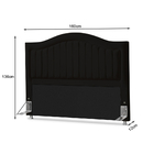 Cabeceira Casal Atlanta Perfil 1,58 Preto