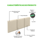 Cabeceira Casal Autocolante Meu Rodapé 1,40cm X 55cm Cor Areia