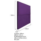 Cabeceira Casal Bali P02 140 Cm Para Cama Box Suede - Amarena