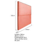 Cabeceira Casal Bali P02 140 Cm Para Cama Box Suede - Amarena