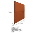 Cabeceira Casal Bali P02 140 Cm Para Cama Box Suede - Doce So