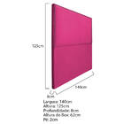 Cabeceira Casal Bali P02 140 Cm Para Cama Box Suede - Doce So