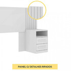 Cabeceira Casal Barcelona Com Mesa De Cabeceira Neve - Tcil M