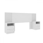 Cabeceira Casal Barcelona Com Mesa De Cabeceira Neve - Tcil M