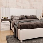 Cabeceira Casal Barcelona Com Mesa De Cabeceira Neve - Tcil M