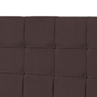 Cabeceira Casal Bari 140 Cm Suede Marrom Carolina Estofados
