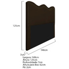 Cabeceira Casal Bari P02 140 Cm Para Cama Box Corano - Amaren