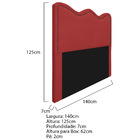 Cabeceira Casal Bari P02 140 Cm Para Cama Box Corano - Doce S