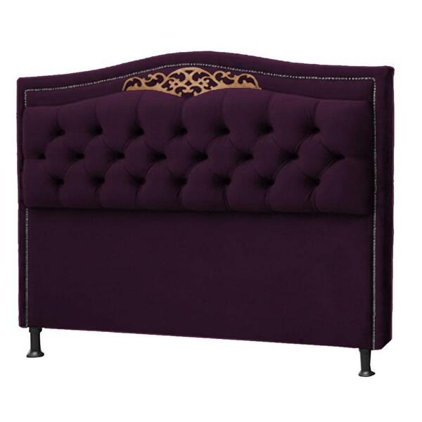 Cabeceira Casal Belize Luxor Roxo 1,40m