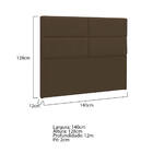 Cabeceira Casal Berlim P04 140 Cm Suede - Amarena Móveis - Ma