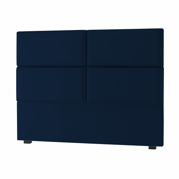 Cabeceira Casal Bia 140 Cm Suede Azul Marinho - D A Decor