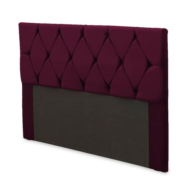 Cabeceira Casal Bia Veludo Vinho 1,40m