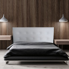 Cabeceira Casal Botonê 10 Corino Branco 140 X 60