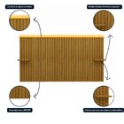 Cabeceira Casal Box 2 Prateleiras 230cm Nobre  Naturale Ripado