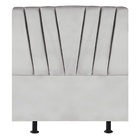 Cabeceira Casal Box De Cama Estofada 140 Cm Lile Veludo Cinza
