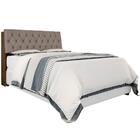 Cabeceira Casal Box Laura Malbec Captonê Bege Escuro