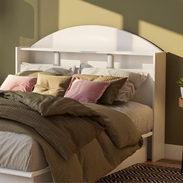 Cabeceira Casal Box Marie Com Prateleira Branco