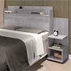 Cabeceira Casal Box Nicho Charlotte Cinza Mad