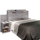 Cabeceira Casal Box Nicho Charlotte Cinza Mad