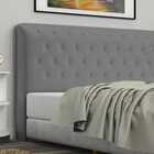 Cabeceira Casal Brenda 140 Cm Courino Cinza - D A Decor