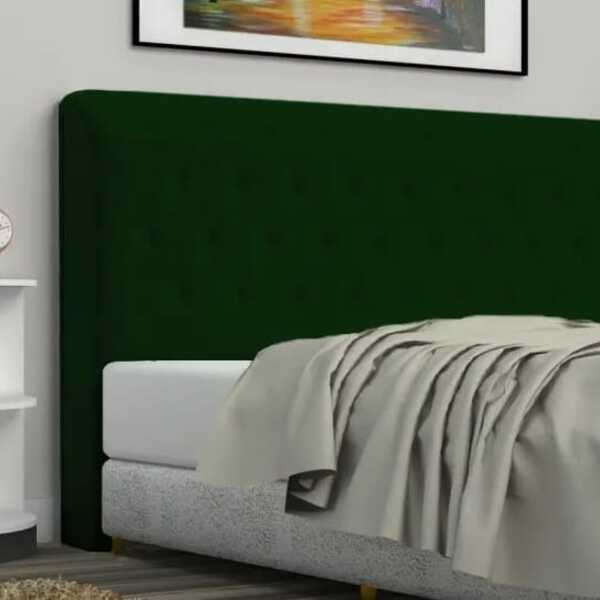 Cabeceira Casal Brenda 140 Cm Suede Verde - D A Decor